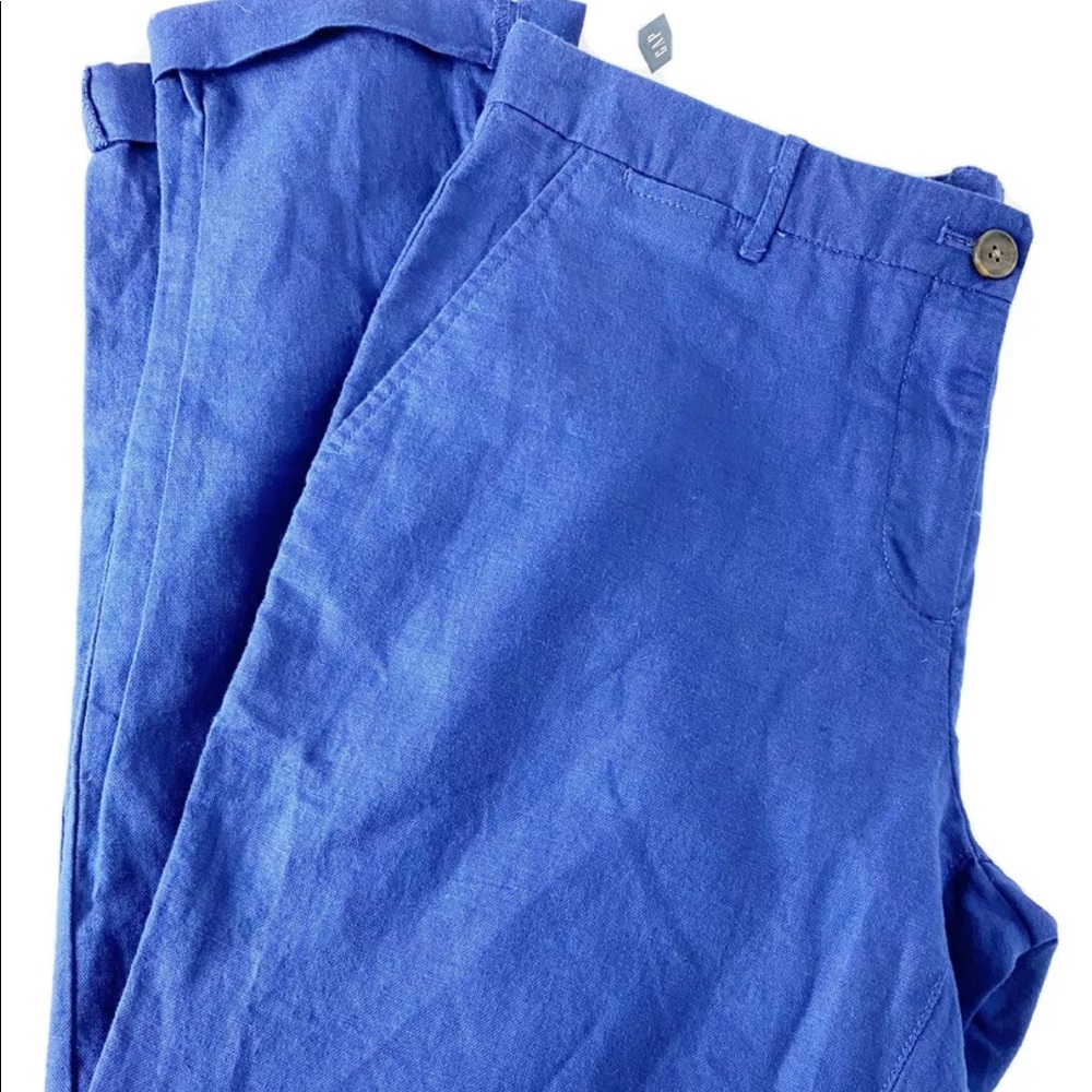 NWOT - Gap Linen Broken In Trousers - blue